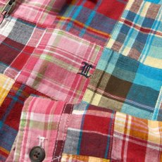 画像8: Patchwork Check Harrington Jacket ハリントン ジャケット マドラス チェック パッチワーク Red (8)