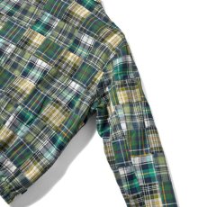 画像9: Patchwork Check Harrington Jacket ハリントン ジャケット マドラス チェック パッチワーク Green (9)