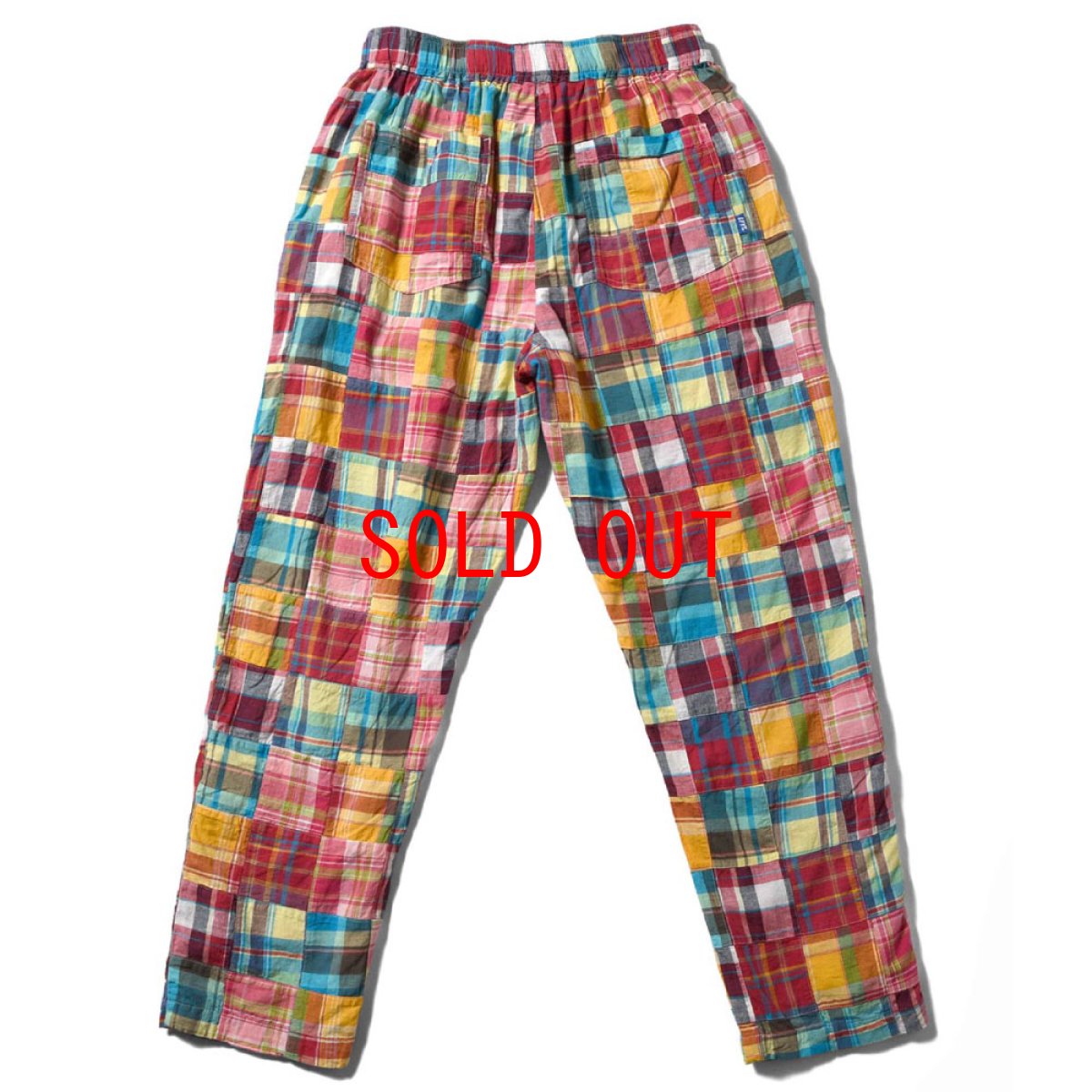画像2: Patchwork Check Chef Pants マドラス チェック パッチワーク シェフ パンツ Red (2)