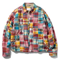 画像2: Patchwork Check Harrington Jacket ハリントン ジャケット マドラス チェック パッチワーク Red (2)