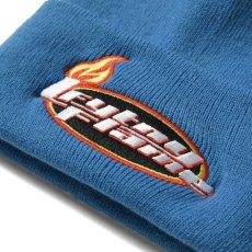 画像5: Flame Logo Long Beanie ニット キャップ ビーニー 帽子 Black Blue ブラック ブルー (5)