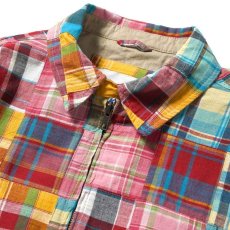 画像7: Patchwork Check Harrington Jacket ハリントン ジャケット マドラス チェック パッチワーク Red (7)