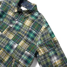 画像7: Patchwork Check Harrington Jacket ハリントン ジャケット マドラス チェック パッチワーク Green (7)