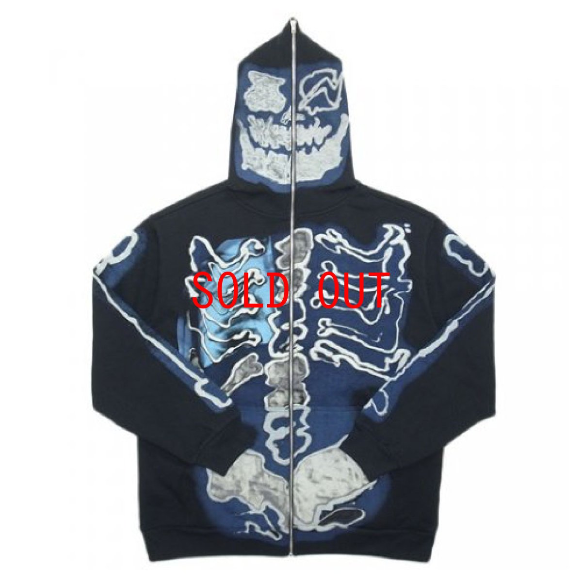 画像5: × Fragment Design Skelton Graffiti Zip Up Sweat Hoodie embroidery フラグメント ジップアップ スウェット パーカー トラヴィス スコット 刺繍 Black by Travis Scott (5)