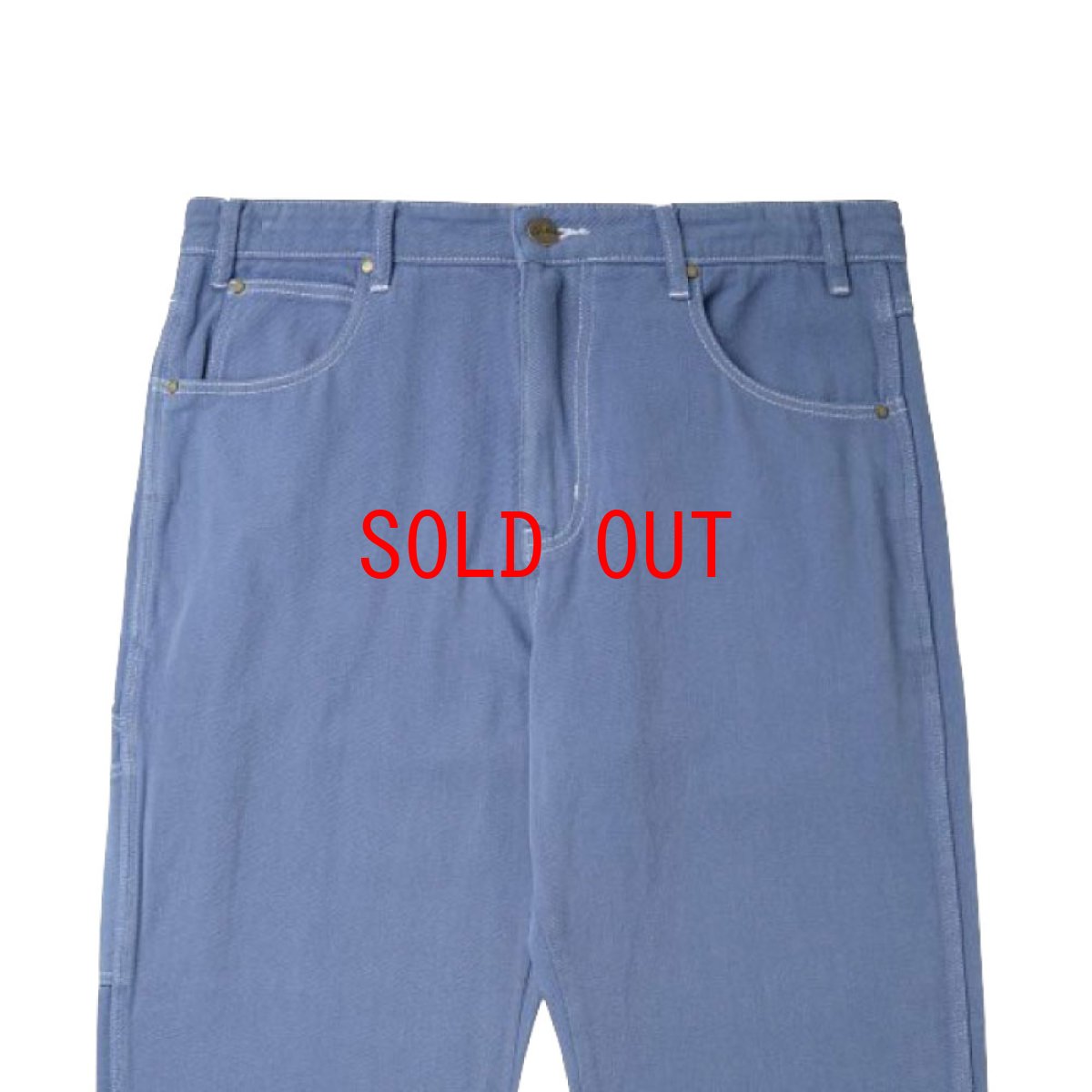 画像5: Overdye Denim Pants embroidery Pants セレクター カラー デニム 刺繍 バギー ペインター パンツ Dusk Blue (5)