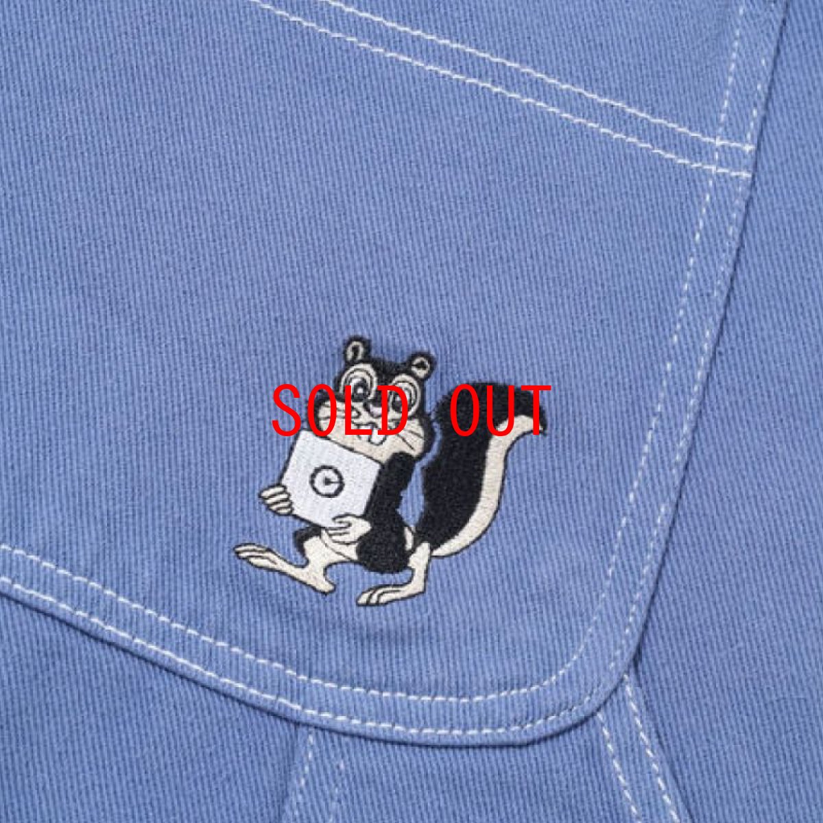 画像9: Overdye Denim Pants embroidery Pants セレクター カラー デニム 刺繍 バギー ペインター パンツ Dusk Blue (9)