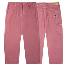 画像1: Overdye Denim Pants embroidery Pants セレクター カラー デニム 刺繍 バギー ペインター パンツ Washed Clay (1)