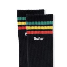 画像4: stripe Socks ストライプ ソックス 靴下 Black White (4)