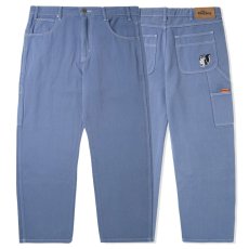 画像2: Overdye Denim Pants embroidery Pants セレクター カラー デニム 刺繍 バギー ペインター パンツ Dusk Blue (2)