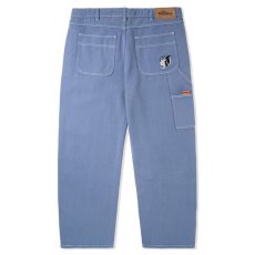 画像4: Overdye Denim Pants embroidery Pants セレクター カラー デニム 刺繍 バギー ペインター パンツ Dusk Blue (4)