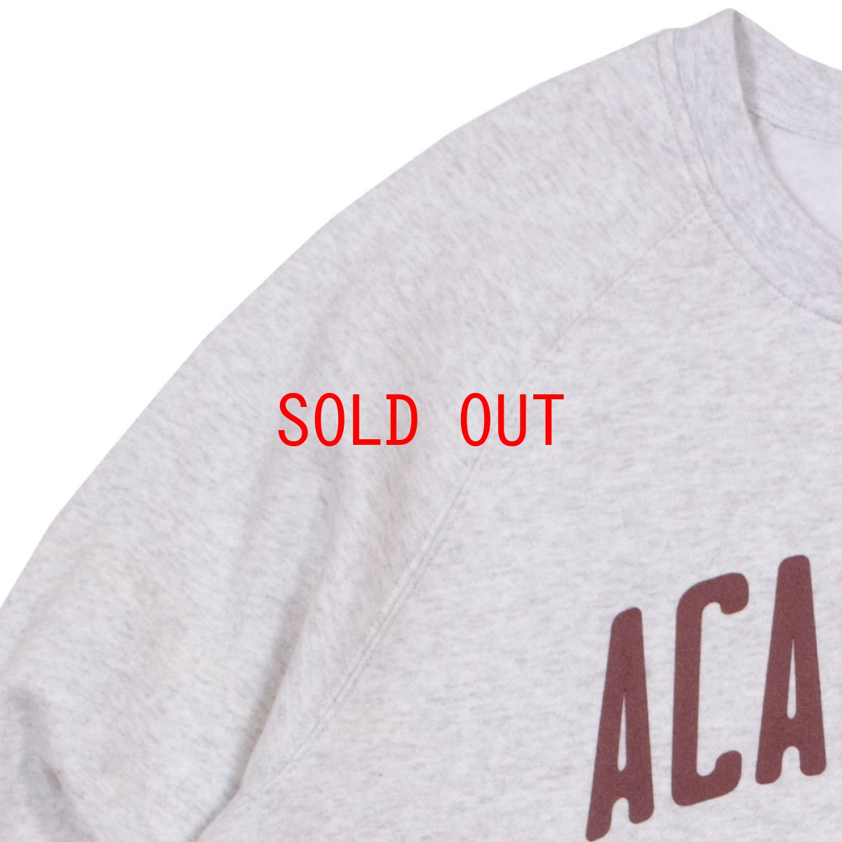 画像2: Varsity Raglan Sleeve Crewneck Sweat Shirt クルーネック スウェット カレッジ スウェット Ash Grey (2)