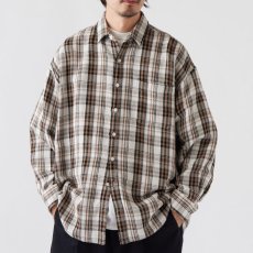 画像1: Gigannel L/S Flannel Shirt チェック ネル BIG シルエット シャツ 長袖 (1)