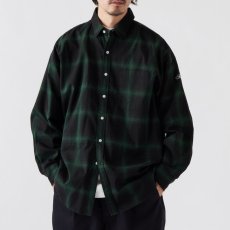 画像1: Gigadation L/S Flannel Shirt オンブレ チェック ネル BIG シルエット シャツ 長袖 (1)