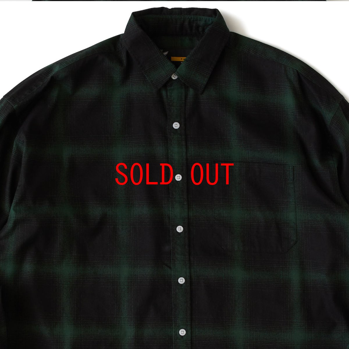 画像4: Gigadation L/S Flannel Shirt オンブレ チェック ネル BIG シルエット シャツ 長袖 (4)