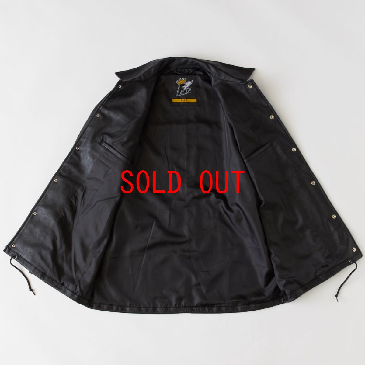 画像4: Snatch Leather Coach Jacket スナッチ フェイク レザー コーチ カーコート ジャケット Black  (4)