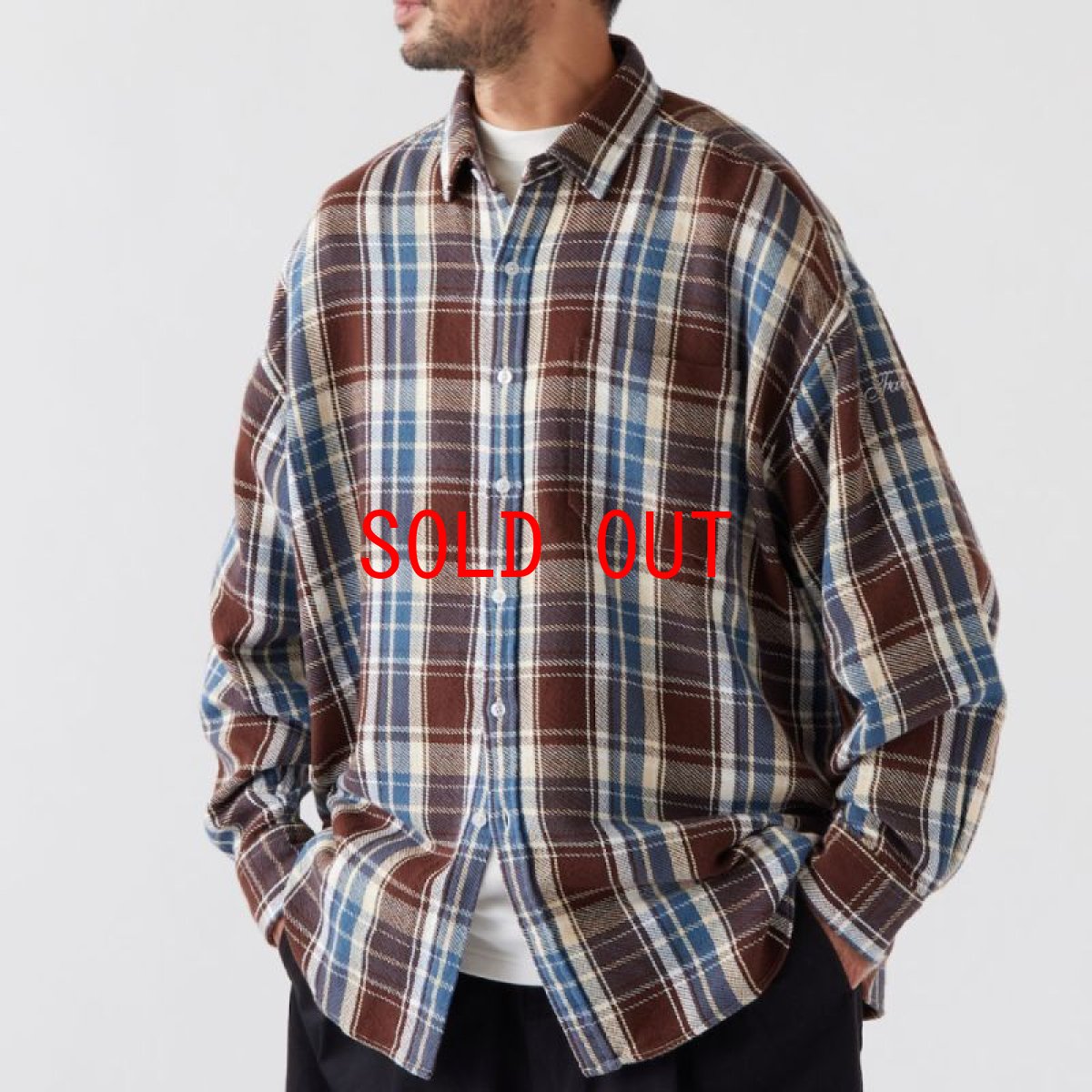 画像1: Gigannel L/S Flannel Shirt チェック ネル BIG シルエット シャツ 長袖 (1)