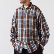 画像1: Gigannel L/S Flannel Shirt チェック ネル BIG シルエット シャツ 長袖 (1)