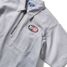 画像4: Ignition Logo Half Zip Work Shirt 半袖 ハーフジップ シャツ Stripe (4)