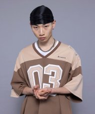 画像3: Flame Logo Football Jersey フットボール ジャージー Brown (3)