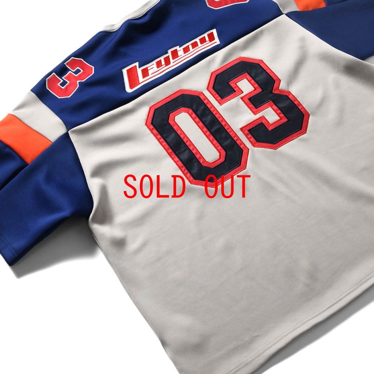 画像8: Flame Logo Football Jersey フットボール ジャージー Gray (8)