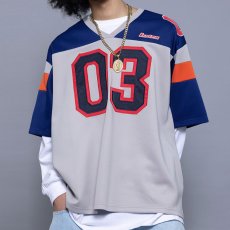 画像1: Flame Logo Football Jersey フットボール ジャージー Gray (1)