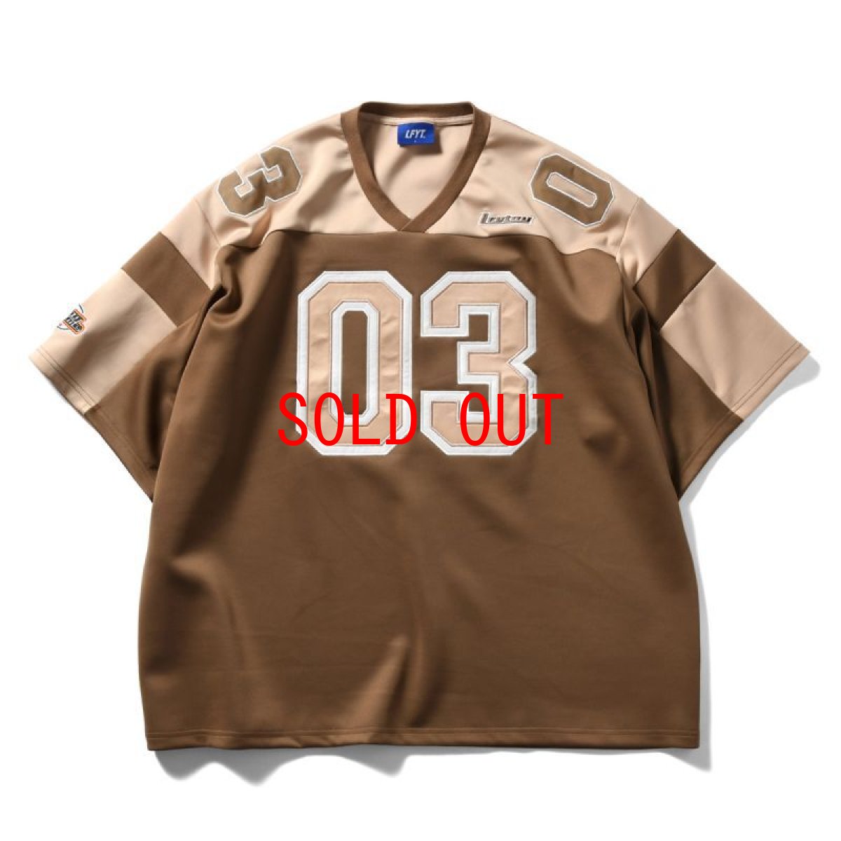 画像1: Flame Logo Football Jersey フットボール ジャージー Brown (1)