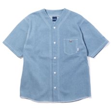 画像1: Summer Game Denim Shirt デニム ベースボール シャツ (1)