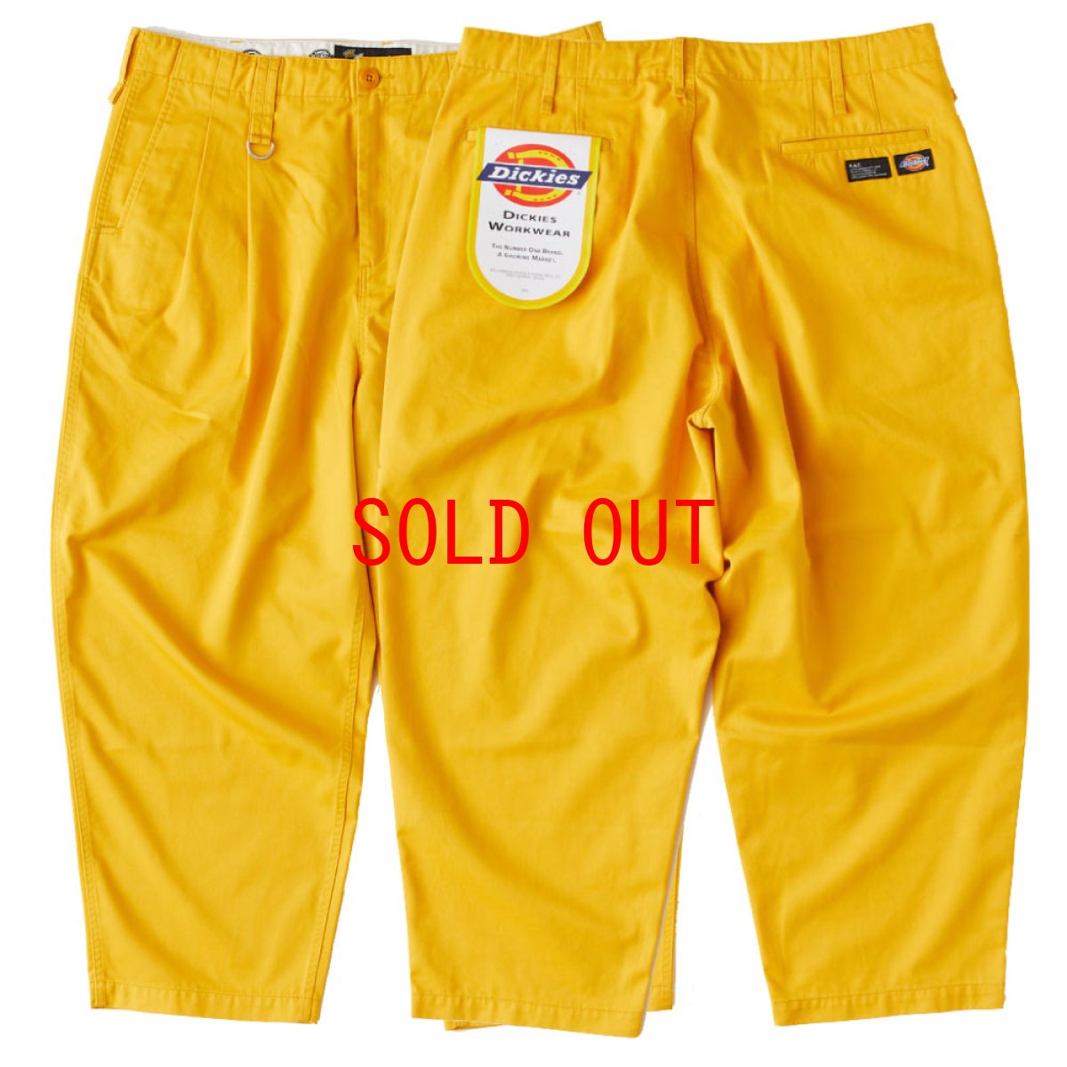 画像1: × Dickies Biggies Wide Chino Pants ディッキーズ ワイド チノ パンツ Yellow (1)