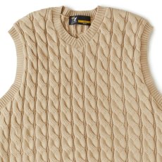 画像4: Cablest V-Neck Vest Vネック ケーブル ベスト Beige (4)