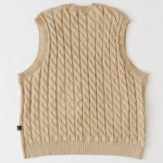 画像3: Cablest V-Neck Vest Vネック ケーブル ベスト Beige (3)