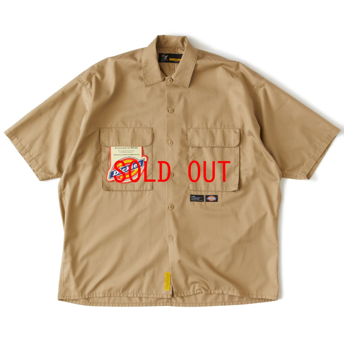 画像2: × Dickies Workish S/S Work Shirt ディッキーズ ミリタリー ワーク 半袖 シャツ Beige (2)