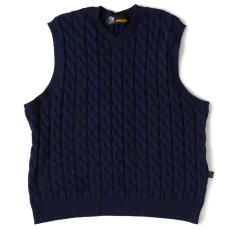 画像2: Cablest V-Neck Vest Vネック ケーブル ベスト Navy (2)