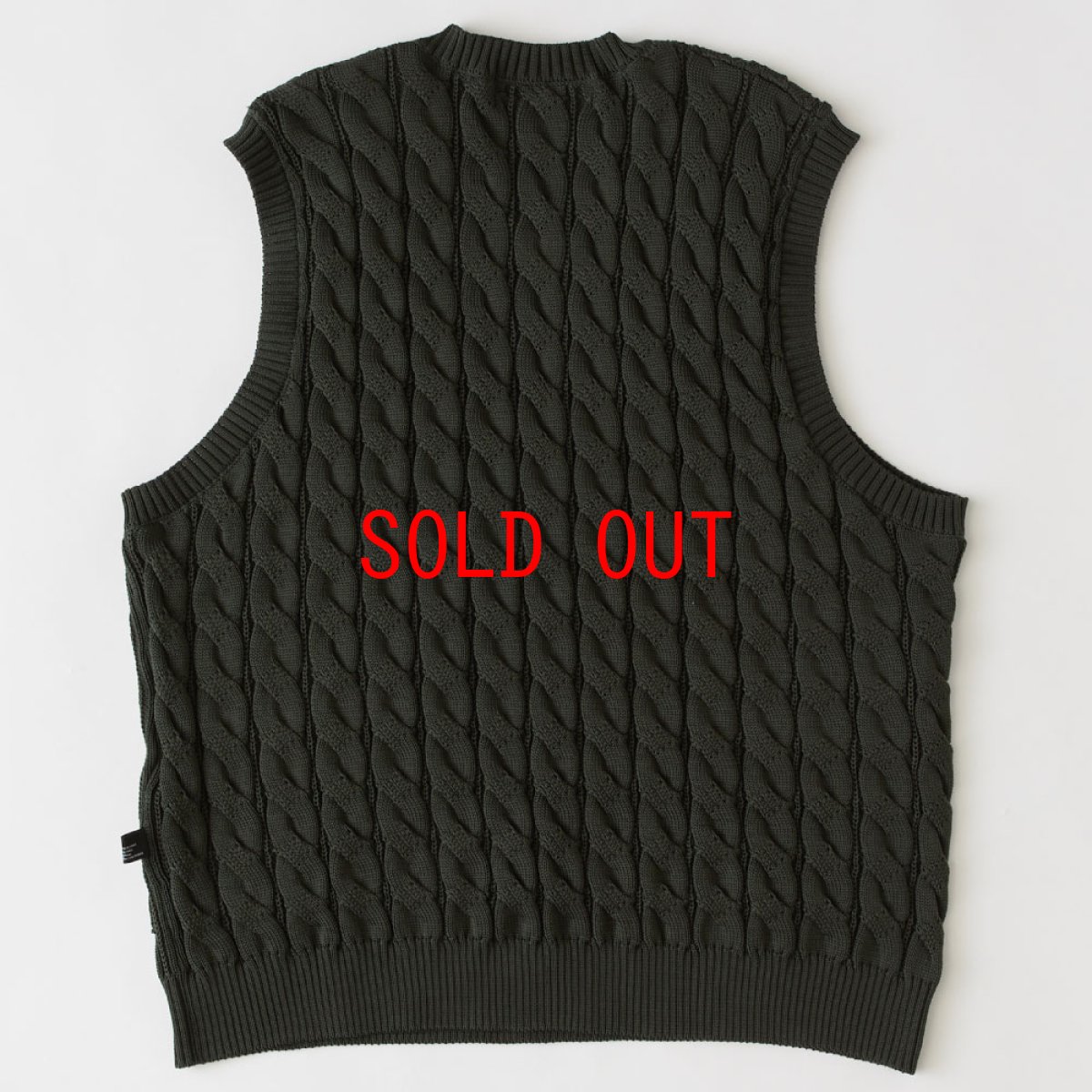 画像3: Cablest V-Neck Vest Vネック ケーブル ベスト Green (3)