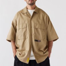 画像1: × Dickies Workish S/S Work Shirt ディッキーズ ミリタリー ワーク 半袖 シャツ Beige (1)