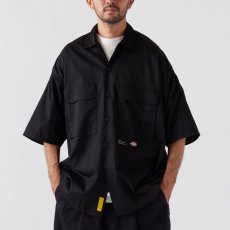 画像1: × Dickies Workish S/S Work Shirt ディッキーズ ミリタリー ワーク 半袖 シャツ Black (1)