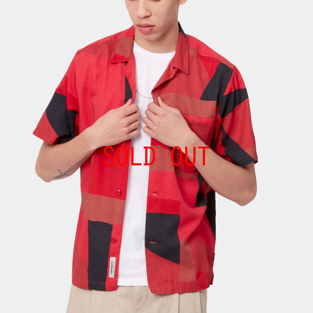 画像6: Geo S/S Shirt 半袖 ジオ サテン リゾート オープン カラーシャツ Cornel (6)