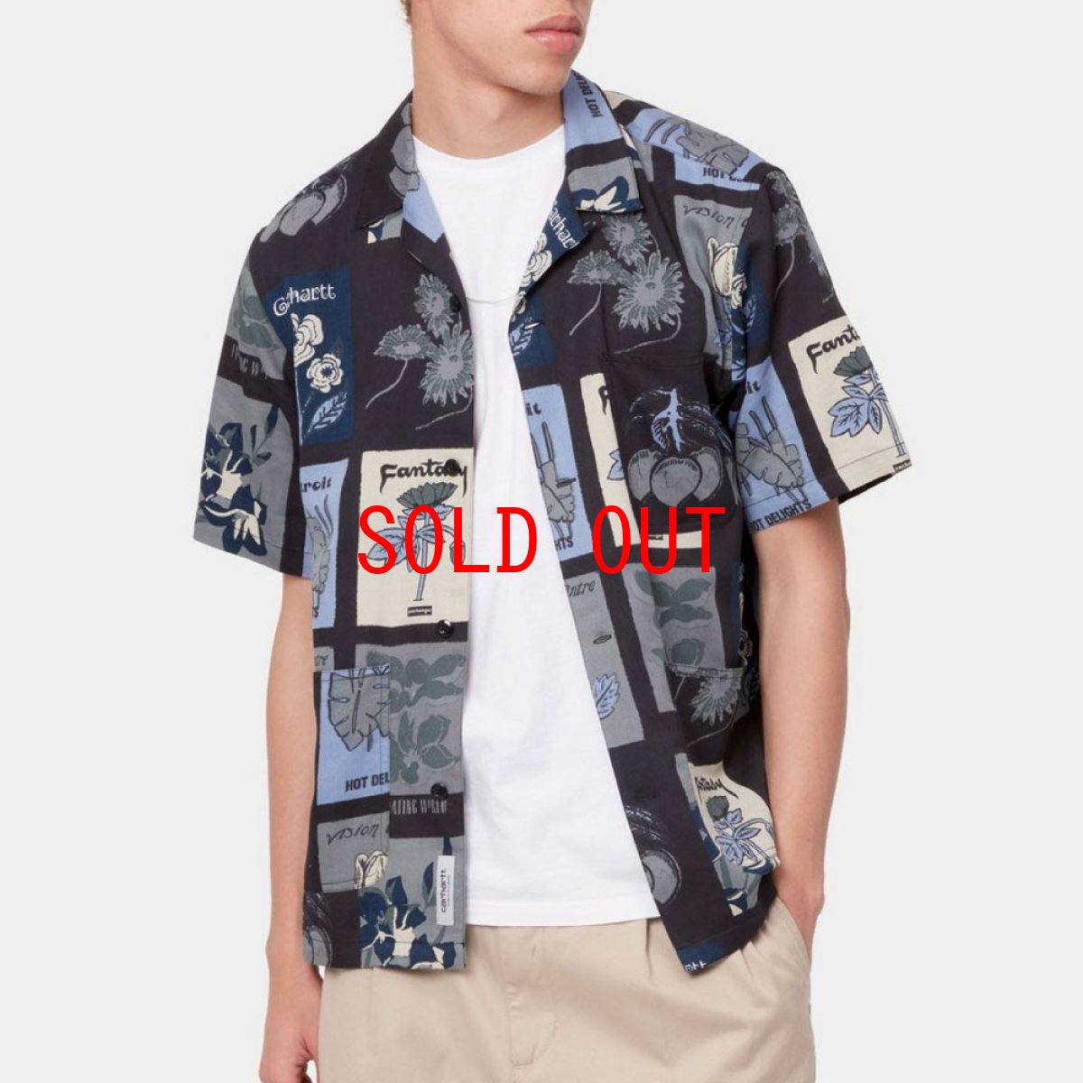 画像10: Verdant S/S Shirt 半袖 バーダント サテン リゾート オープン カラーシャツ Black (10)