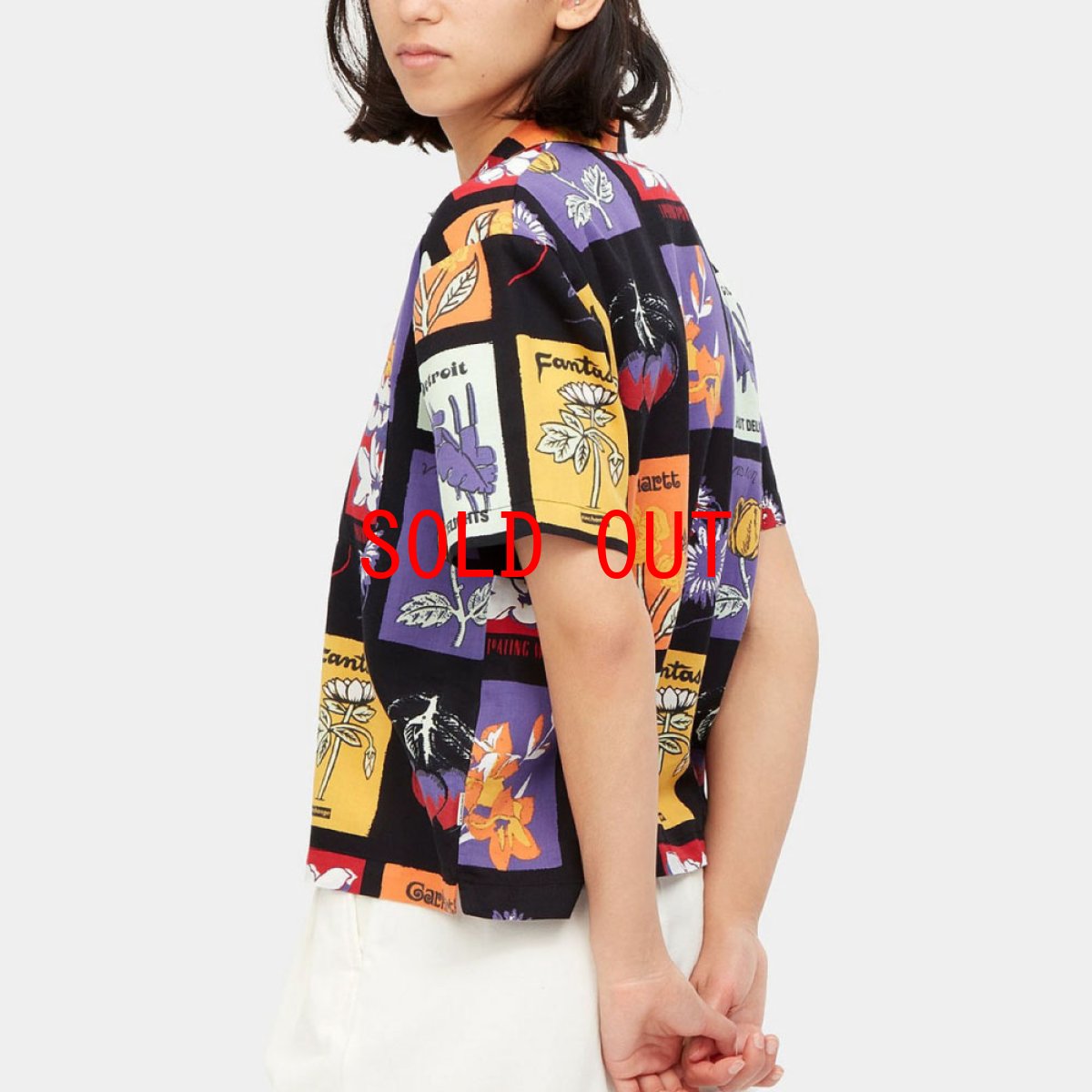 画像4: W Verdanta S/S Shirt ウィメンズ 半袖 ベーダーンタ オープン カラーシャツ Black (4)