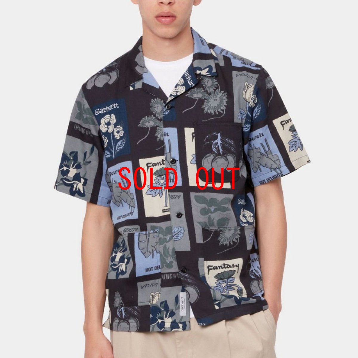 画像3: Verdant S/S Shirt 半袖 バーダント サテン リゾート オープン カラーシャツ Black (3)