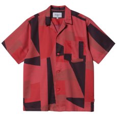 画像1: Geo S/S Shirt 半袖 ジオ サテン リゾート オープン カラーシャツ Cornel (1)