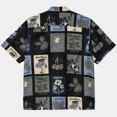 画像2: Verdant S/S Shirt 半袖 バーダント サテン リゾート オープン カラーシャツ Black (2)