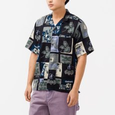 画像11: Verdant S/S Shirt 半袖 バーダント サテン リゾート オープン カラーシャツ Black (11)