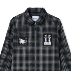 画像5: Melody Plaid Zip Overshirt プレイド チェック シャツ ジャケット Black (5)