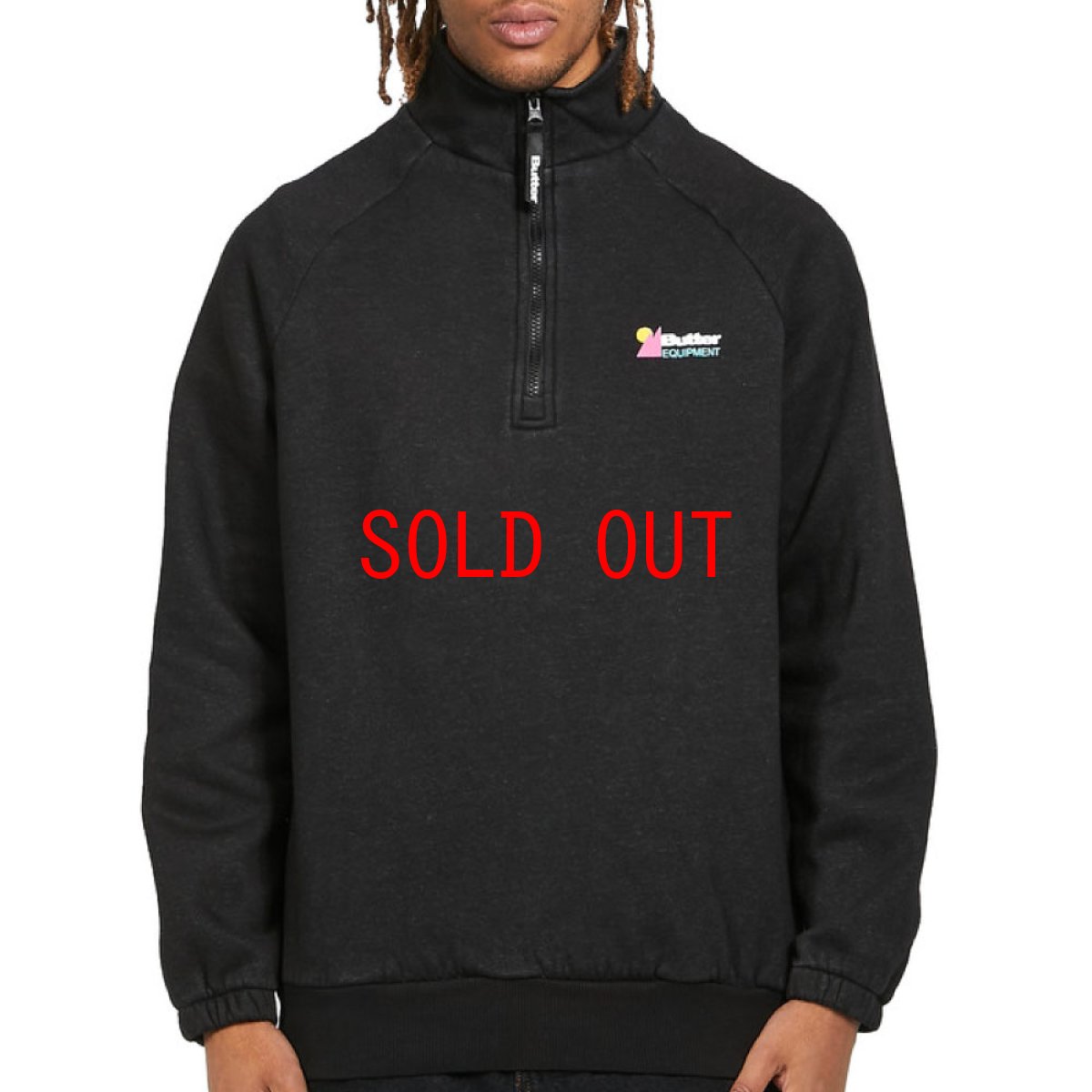 画像5: Pigment Dye 1/4 Zip Pullover Sweat Shirt ハーフジップ プルオーバー スウェット シャツ Washed Black (5)