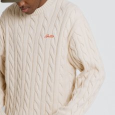 画像9: Cable Knit One Point Sweater クルーネック ニット セーター Bone White (9)