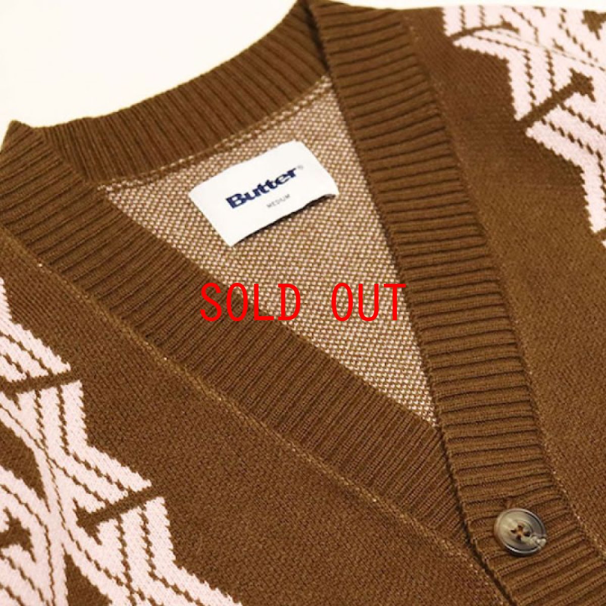 画像2: Club Knit Cardigan Sweater ニット カーディガン Chocolate Brown (2)