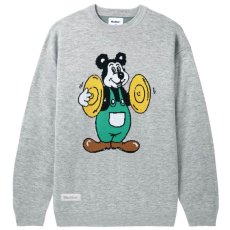 画像1: Cymbals Crewneck Knit Sweater クルーネック ニット セーター Heather Grey (1)