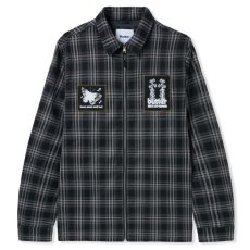 画像3: Melody Plaid Zip Overshirt プレイド チェック シャツ ジャケット Black (3)