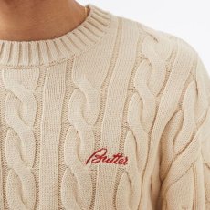 画像4: Cable Knit One Point Sweater クルーネック ニット セーター Bone White (4)