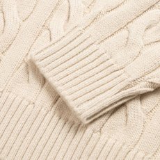 画像6: Cable Knit One Point Sweater クルーネック ニット セーター Bone White (6)